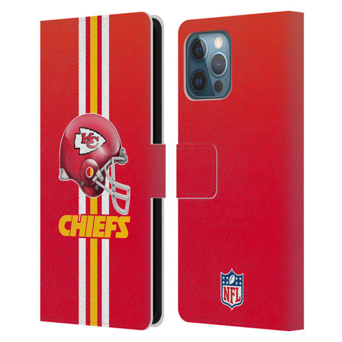 NFL Kansas City Chiefs Logo Helmet Leather Book Wallet Case Cover For Apple iPhone 12 Pro Max