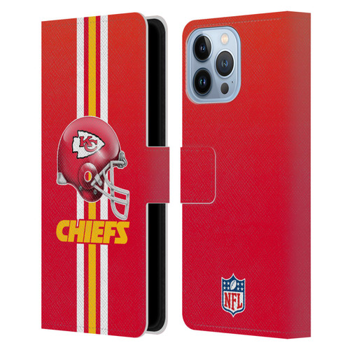 NFL Kansas City Chiefs Logo Helmet Leather Book Wallet Case Cover For Apple iPhone 13 Pro Max