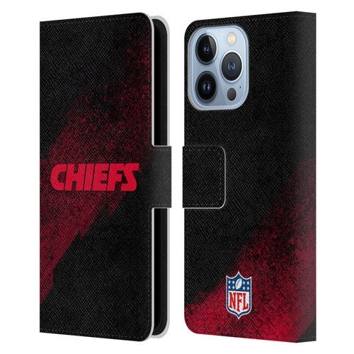 NFL Kansas City Chiefs Logo Blur Leather Book Wallet Case Cover For Apple iPhone 13 Pro