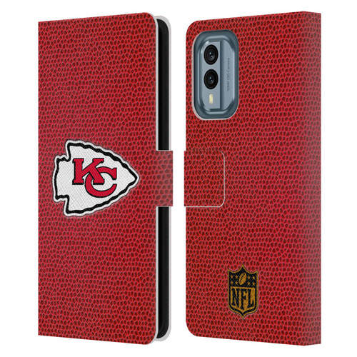 NFL Kansas City Chiefs Logo Football Leather Book Wallet Case Cover For Nokia X30