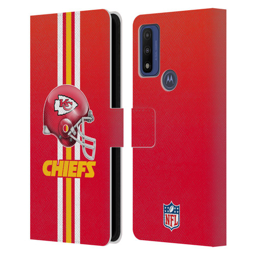 NFL Kansas City Chiefs Logo Helmet Leather Book Wallet Case Cover For Motorola G Pure
