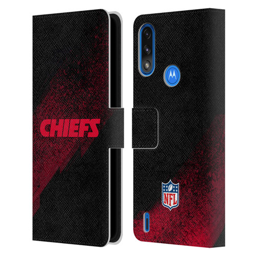 NFL Kansas City Chiefs Logo Blur Leather Book Wallet Case Cover For Motorola Moto E7 Power / Moto E7i Power