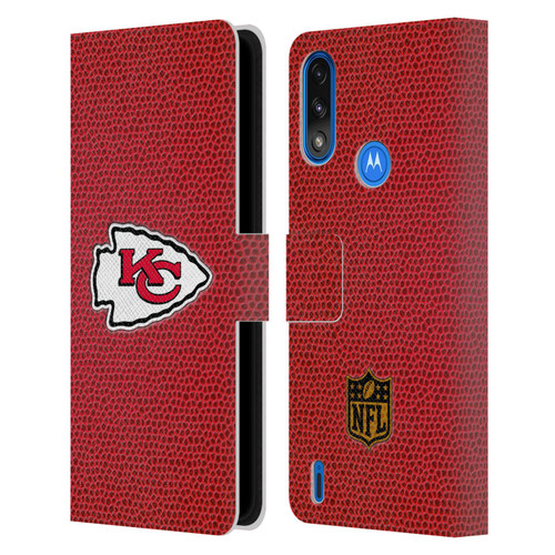 NFL Kansas City Chiefs Logo Football Leather Book Wallet Case Cover For Motorola Moto E7 Power / Moto E7i Power