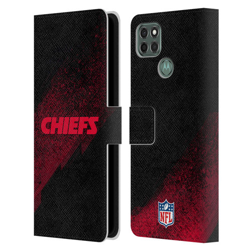 NFL Kansas City Chiefs Logo Blur Leather Book Wallet Case Cover For Motorola Moto G9 Power