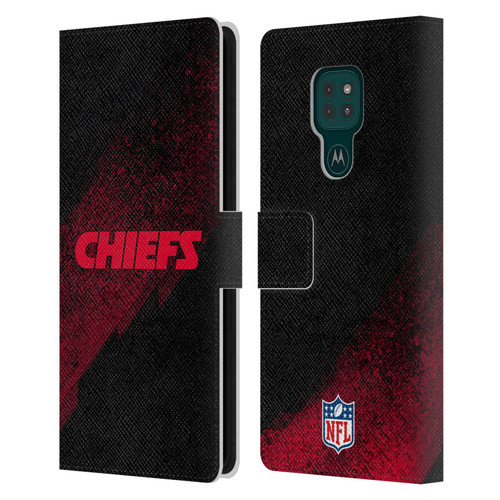 NFL Kansas City Chiefs Logo Blur Leather Book Wallet Case Cover For Motorola Moto G9 Play