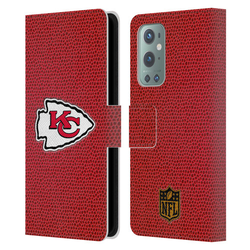 NFL Kansas City Chiefs Logo Football Leather Book Wallet Case Cover For OnePlus 9