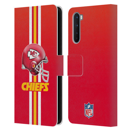 NFL Kansas City Chiefs Logo Helmet Leather Book Wallet Case Cover For OnePlus Nord 5G