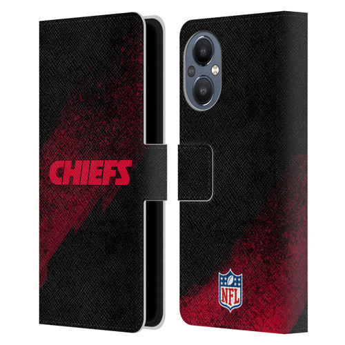 NFL Kansas City Chiefs Logo Blur Leather Book Wallet Case Cover For OnePlus Nord N20 5G