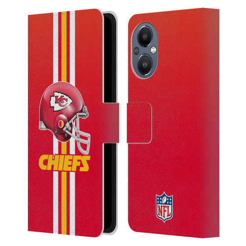 NFL Kansas City Chiefs Logo Helmet Leather Book Wallet Case Cover For OnePlus Nord N20 5G