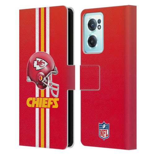 NFL Kansas City Chiefs Logo Helmet Leather Book Wallet Case Cover For OnePlus Nord CE 2 5G