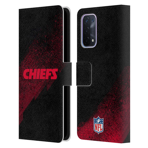 NFL Kansas City Chiefs Logo Blur Leather Book Wallet Case Cover For OPPO A54 5G