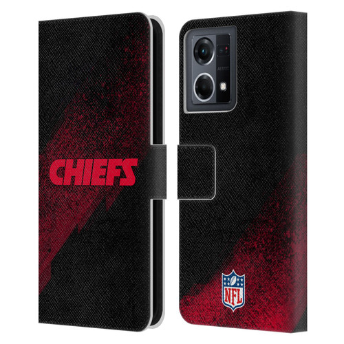 NFL Kansas City Chiefs Logo Blur Leather Book Wallet Case Cover For OPPO Reno8 4G