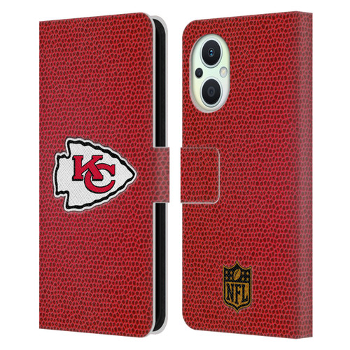 NFL Kansas City Chiefs Logo Football Leather Book Wallet Case Cover For OPPO Reno8 Lite
