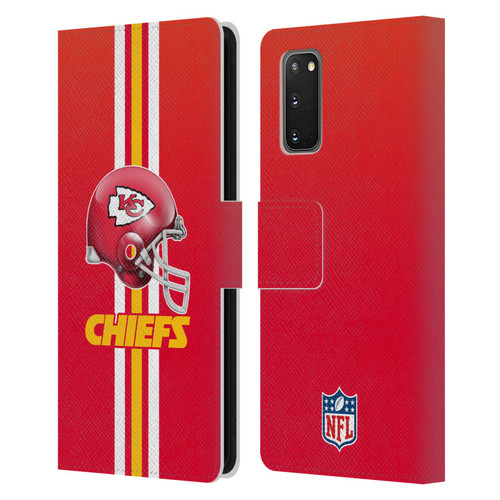 NFL Kansas City Chiefs Logo Helmet Leather Book Wallet Case Cover For Samsung Galaxy S20 / S20 5G