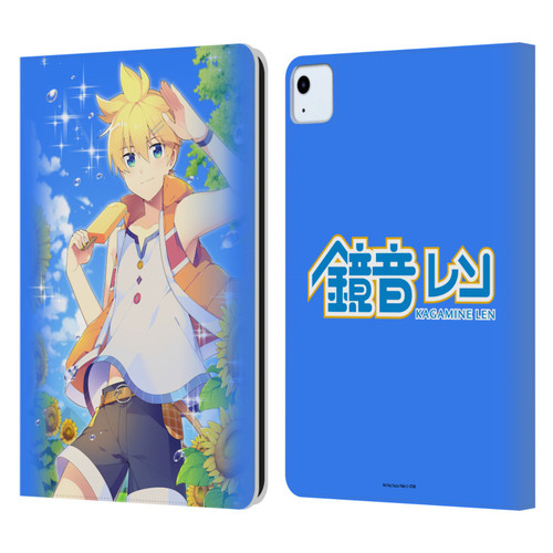 Hatsune Miku Characters Kagamine Len Leather Book Wallet Case Cover For Apple iPad Air 2020 / 2022