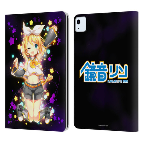 Hatsune Miku Characters Kagamine Rin Leather Book Wallet Case Cover For Apple iPad Air 11 2020/2022/2024