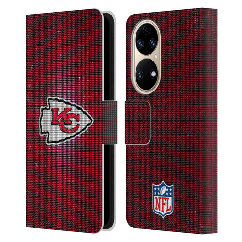 NFL Kansas City Chiefs Artwork LED Leather Book Wallet Case Cover For Huawei P50