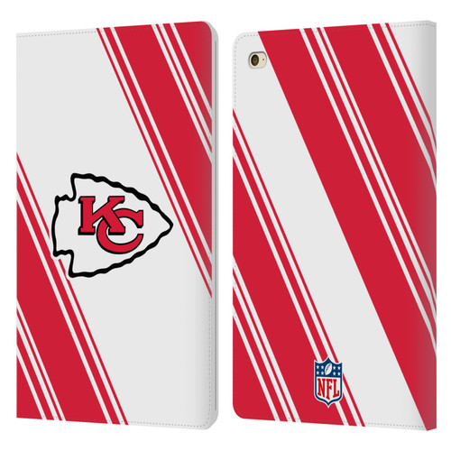 NFL Kansas City Chiefs Artwork Stripes Leather Book Wallet Case Cover For Apple iPad mini 4