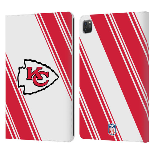 NFL Kansas City Chiefs Artwork Stripes Leather Book Wallet Case Cover For Apple iPad Pro 11 2020 / 2021 / 2022
