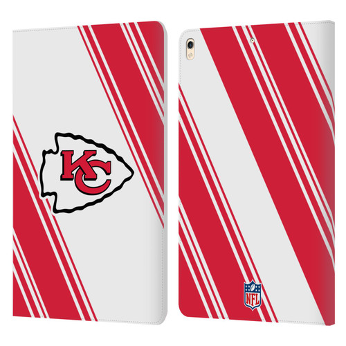 NFL Kansas City Chiefs Artwork Stripes Leather Book Wallet Case Cover For Apple iPad Pro 10.5 (2017)