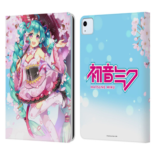 Hatsune Miku Graphics Sakura Leather Book Wallet Case Cover For Apple iPad Air 11 2020/2022/2024