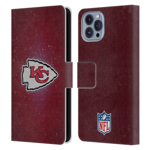 NFL Kansas City Chiefs Artwork LED Leather Book Wallet Case Cover For Apple iPhone 14