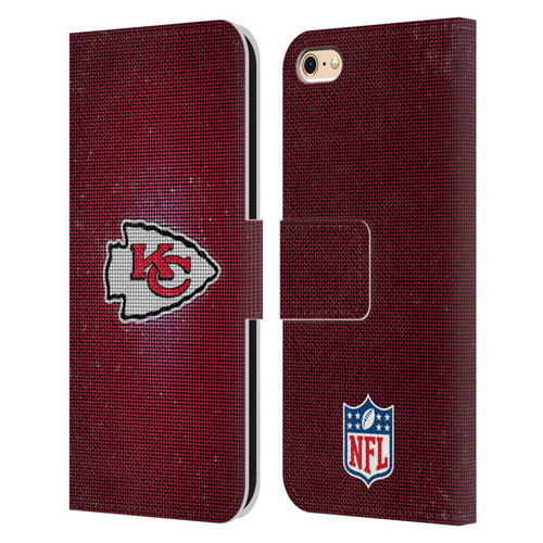 NFL Kansas City Chiefs Artwork LED Leather Book Wallet Case Cover For Apple iPhone 6 / iPhone 6s