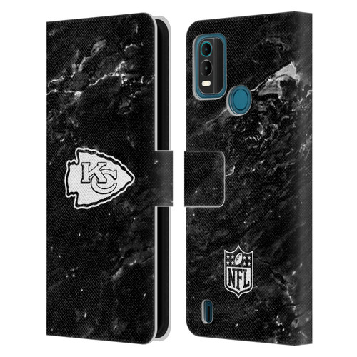 NFL Kansas City Chiefs Artwork Marble Leather Book Wallet Case Cover For Nokia G11 Plus