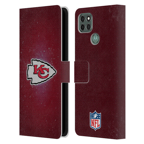 NFL Kansas City Chiefs Artwork LED Leather Book Wallet Case Cover For Motorola Moto G9 Power