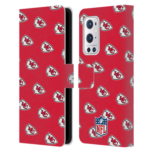 NFL Kansas City Chiefs Artwork Patterns Leather Book Wallet Case Cover For OnePlus 9 Pro
