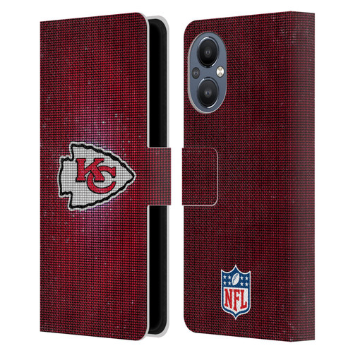 NFL Kansas City Chiefs Artwork LED Leather Book Wallet Case Cover For OnePlus Nord N20 5G