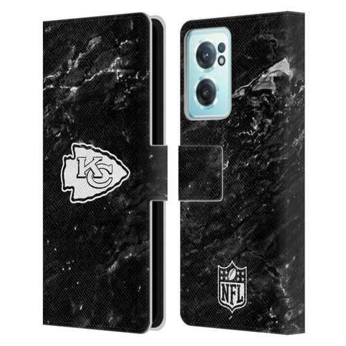 NFL Kansas City Chiefs Artwork Marble Leather Book Wallet Case Cover For OnePlus Nord CE 2 5G