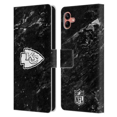 NFL Kansas City Chiefs Artwork Marble Leather Book Wallet Case Cover For Samsung Galaxy A04 (2022)