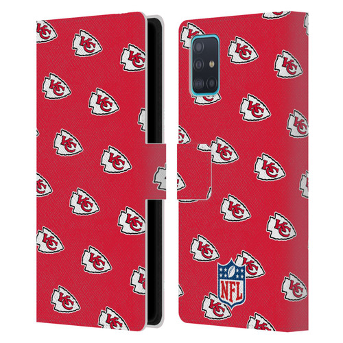 NFL Kansas City Chiefs Artwork Patterns Leather Book Wallet Case Cover For Samsung Galaxy A51 (2019)