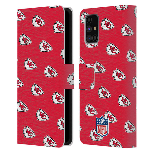 NFL Kansas City Chiefs Artwork Patterns Leather Book Wallet Case Cover For Samsung Galaxy M31s (2020)