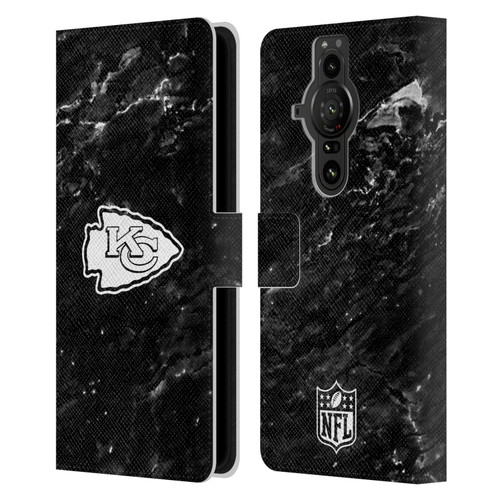 NFL Kansas City Chiefs Artwork Marble Leather Book Wallet Case Cover For Sony Xperia Pro-I