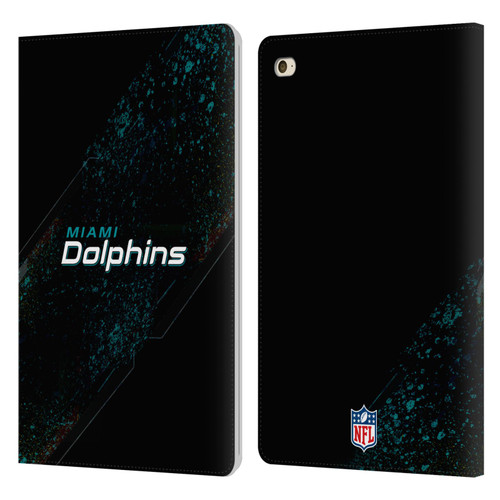 NFL Miami Dolphins Logo Blur Leather Book Wallet Case Cover For Apple iPad mini 4