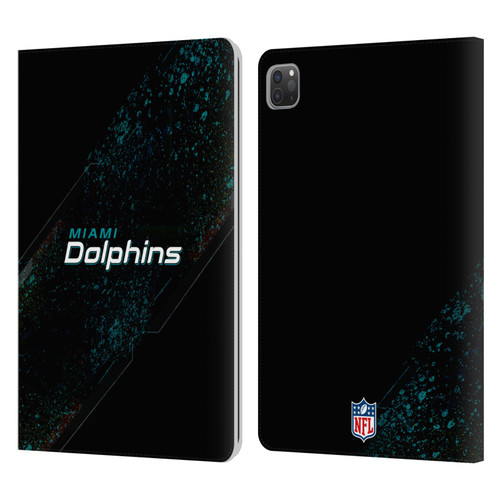 NFL Miami Dolphins Logo Blur Leather Book Wallet Case Cover For Apple iPad Pro 11 2020 / 2021 / 2022