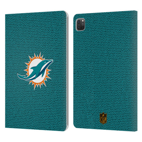 NFL Miami Dolphins Logo Football Leather Book Wallet Case Cover For Apple iPad Pro 11 2020 / 2021 / 2022