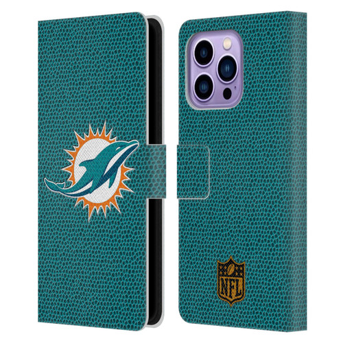 NFL Miami Dolphins Logo Football Leather Book Wallet Case Cover For Apple iPhone 14 Pro Max NFL Miami Dolphins Logo Football Leather Book Wallet Case Cover For Apple iPhone 14 Pro Max