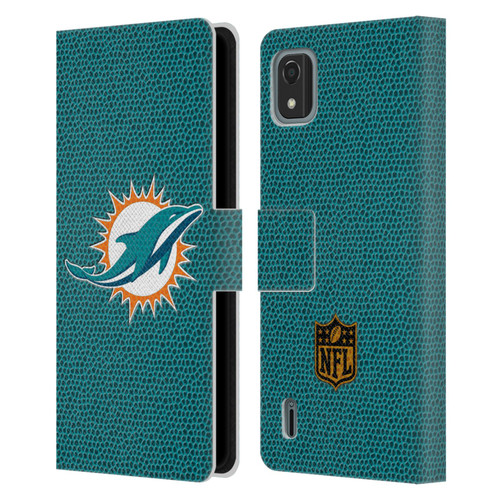 NFL Miami Dolphins Logo Football Leather Book Wallet Case Cover For Nokia C2 2nd Edition