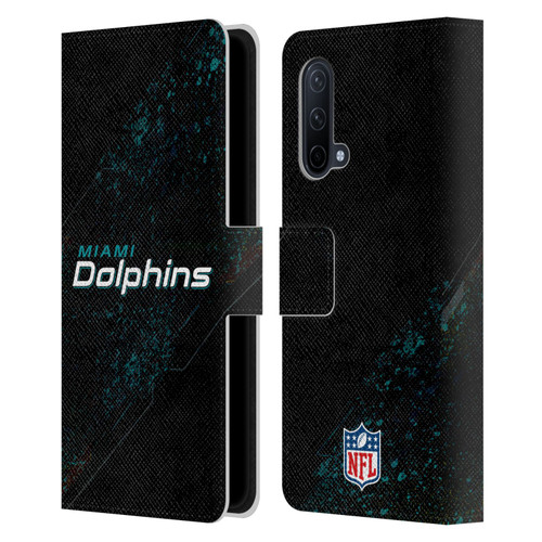 NFL Miami Dolphins Logo Blur Leather Book Wallet Case Cover For OnePlus Nord CE 5G