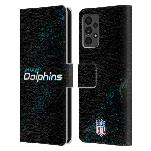 NFL Miami Dolphins Logo Blur Leather Book Wallet Case Cover For Samsung Galaxy A13 (2022)