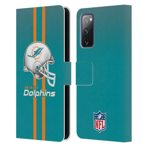 NFL Miami Dolphins Logo Helmet Leather Book Wallet Case Cover For Samsung Galaxy S20 FE / 5G