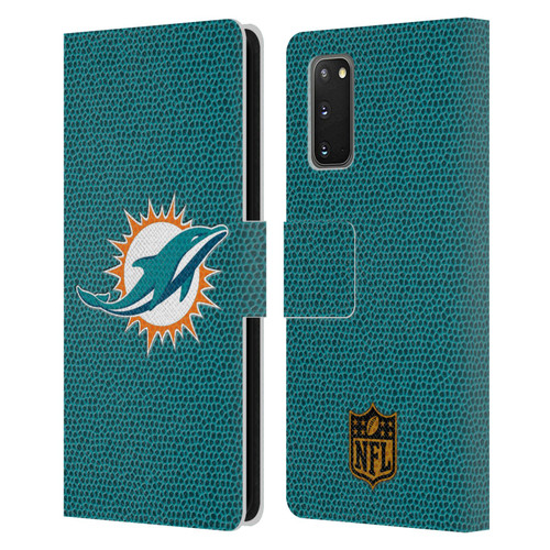 NFL Miami Dolphins Logo Football Leather Book Wallet Case Cover For Samsung Galaxy S20 / S20 5G