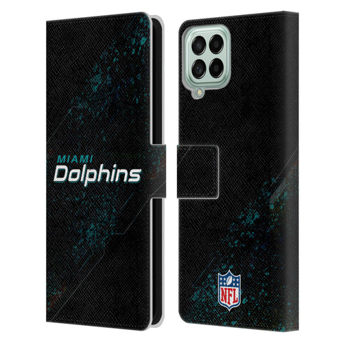 NFL Miami Dolphins Logo Blur Leather Book Wallet Case Cover For Samsung Galaxy M53 (2022)