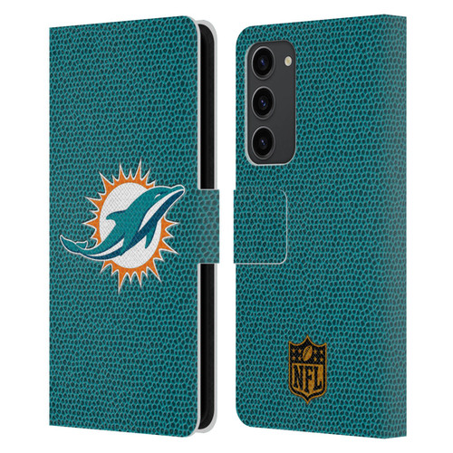 NFL Miami Dolphins Logo Football Leather Book Wallet Case Cover For Samsung Galaxy S23+ 5G