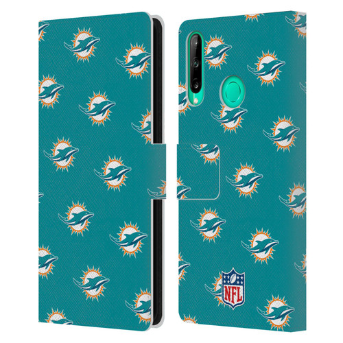 NFL Miami Dolphins Artwork Patterns Leather Book Wallet Case Cover For Huawei P40 lite E