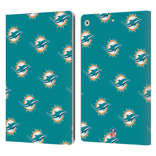 NFL Miami Dolphins Artwork Patterns Leather Book Wallet Case Cover For Apple iPad 10.2 2019/2020/2021