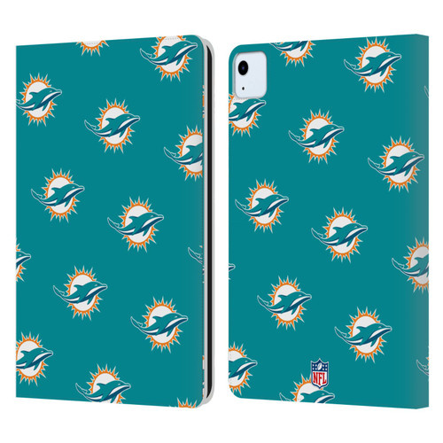 NFL Miami Dolphins Artwork Patterns Leather Book Wallet Case Cover For Apple iPad Air 11 2020/2022/2024/2025